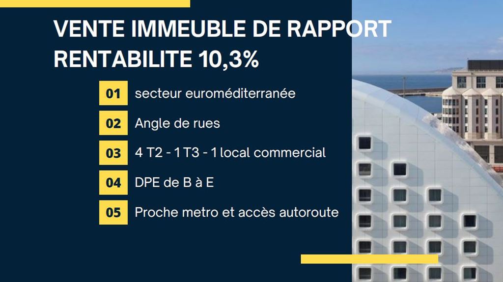 Immeuble MARSEILLE 15 (13015) IMMOBILIER-SUD