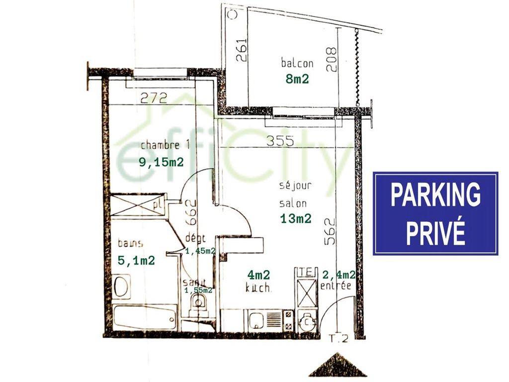 Appartement T2 ST VINCENT DE PAUL (40990) IMMOBILIER-SUD